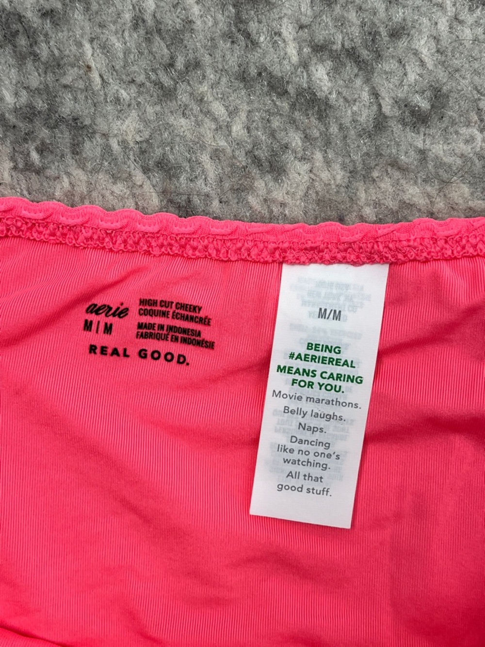 AERIE SWIM BOTTOMS BUNDLE HIGH WAISTED CORAL AND GREEN WHITE STRIPE SZ MED NWT - Picture 5 of 13